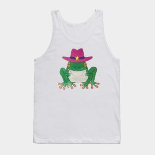 Cowboy Hat Frog Tank Top